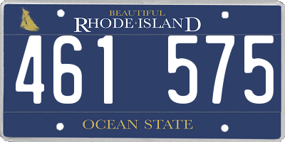 RI license plate 461575