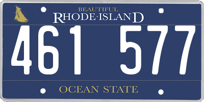 RI license plate 461577