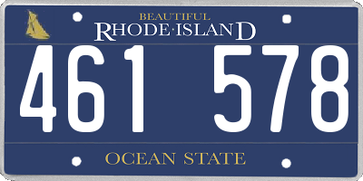 RI license plate 461578