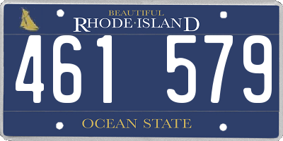RI license plate 461579