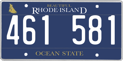 RI license plate 461581