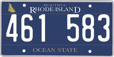 RI license plate 461583