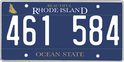 RI license plate 461584