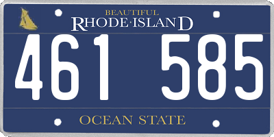 RI license plate 461585