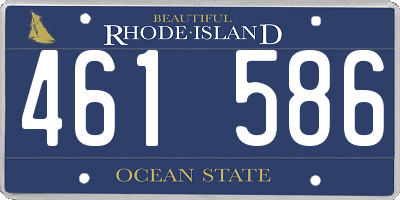 RI license plate 461586