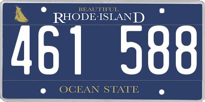 RI license plate 461588