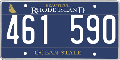 RI license plate 461590