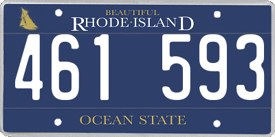 RI license plate 461593
