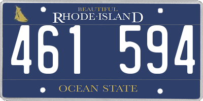 RI license plate 461594