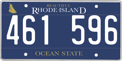 RI license plate 461596