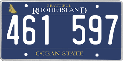RI license plate 461597