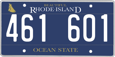 RI license plate 461601