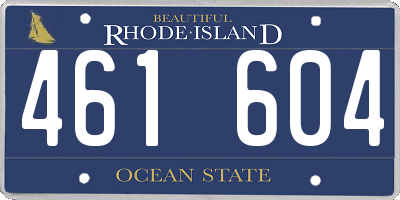 RI license plate 461604