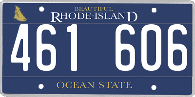 RI license plate 461606