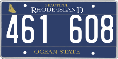 RI license plate 461608