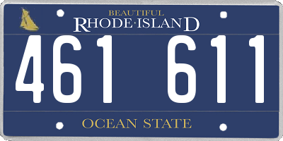 RI license plate 461611