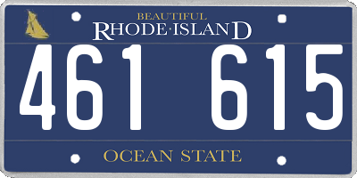 RI license plate 461615
