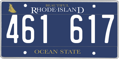 RI license plate 461617