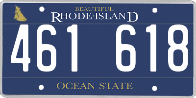 RI license plate 461618