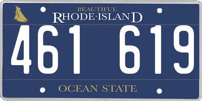 RI license plate 461619