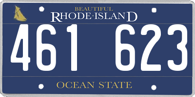 RI license plate 461623