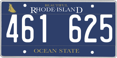 RI license plate 461625