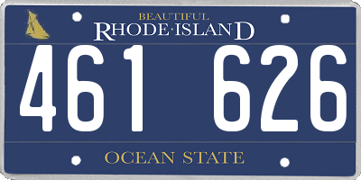 RI license plate 461626