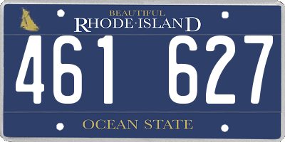 RI license plate 461627