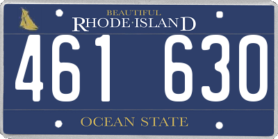 RI license plate 461630