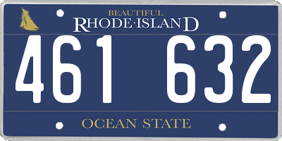 RI license plate 461632