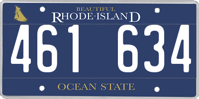 RI license plate 461634