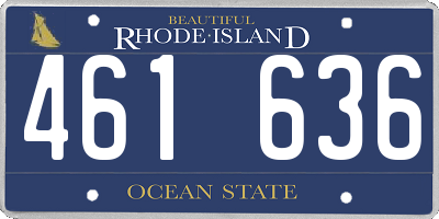 RI license plate 461636