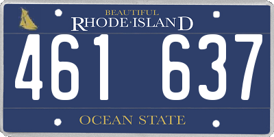 RI license plate 461637
