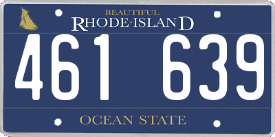 RI license plate 461639