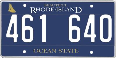 RI license plate 461640