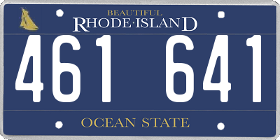 RI license plate 461641