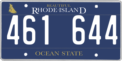 RI license plate 461644