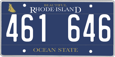 RI license plate 461646