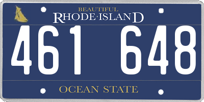 RI license plate 461648