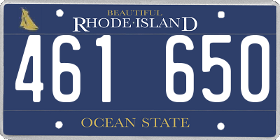 RI license plate 461650