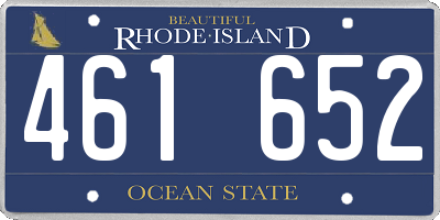 RI license plate 461652