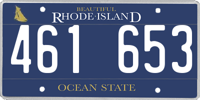 RI license plate 461653