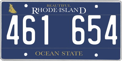 RI license plate 461654