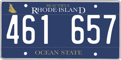 RI license plate 461657