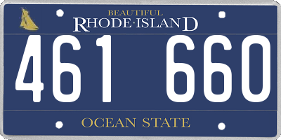 RI license plate 461660
