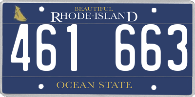 RI license plate 461663