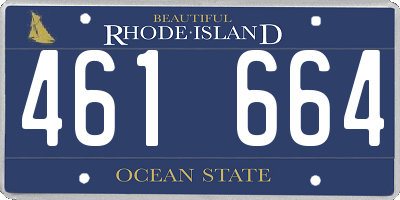 RI license plate 461664