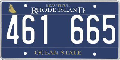 RI license plate 461665