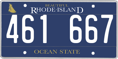 RI license plate 461667