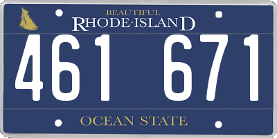 RI license plate 461671